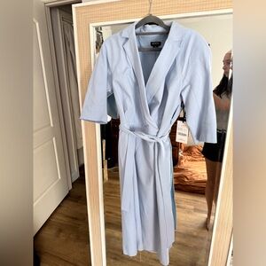 Worth New York Sky Blue wrap dress